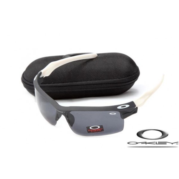 Cheap Oakley Fast Jacket Sunglasses Reluster Black Frame Gray Lens For Sale