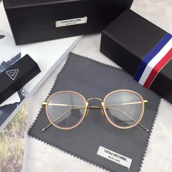 Men's Women's Thom Browne TB-905 Sunglasses Myopic Eyeglass Frame Pink Gold