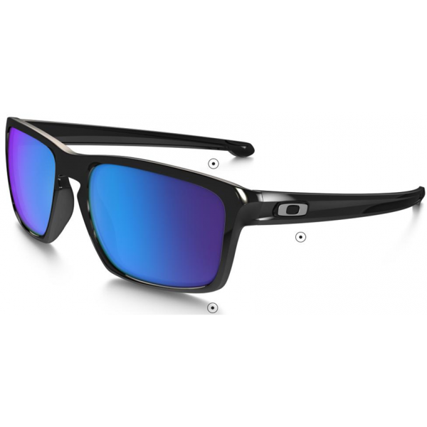 Oakley Sliver Sunglasses Polished Black Frame Sapphire Iridium Lens
