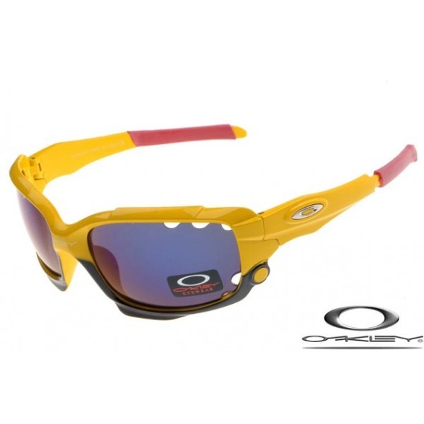 Oakley Limited Edition Fathom Racing Jacket Sunglasses Polishing Yellow / Blue Iridium