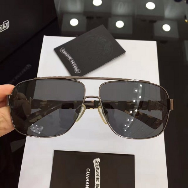 Chrome Hearts Polarized Oversized Sunglasses SSBK Gray Lenses