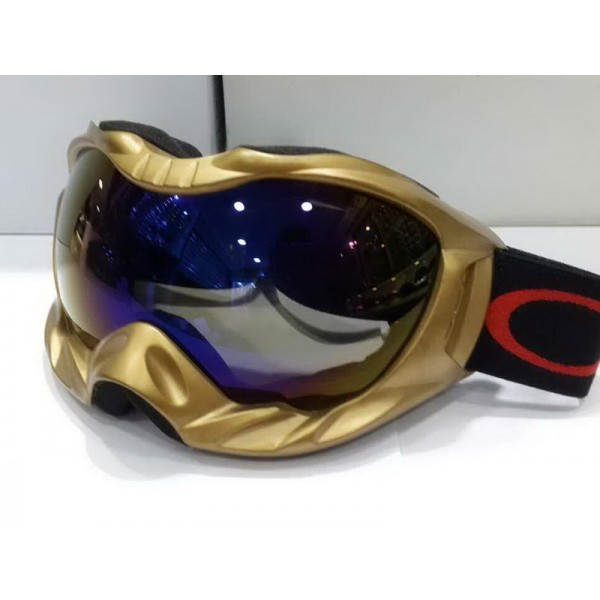 Oakley Goggle A Frame Golden Frame Black Blue Lens