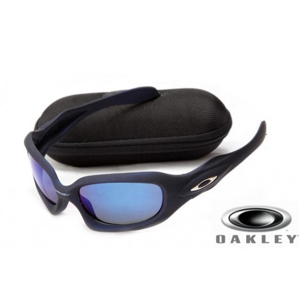  Oakley Monster Dog sunglasses Jet Black Frame Blue Lens OAKLEY201567398