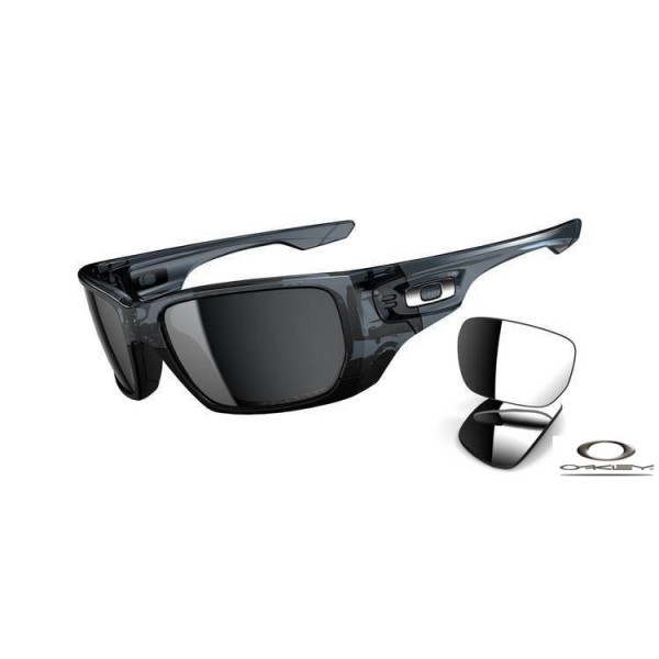 Oakley Style Switch Sunglasses Clear Black Frame Grey Lens