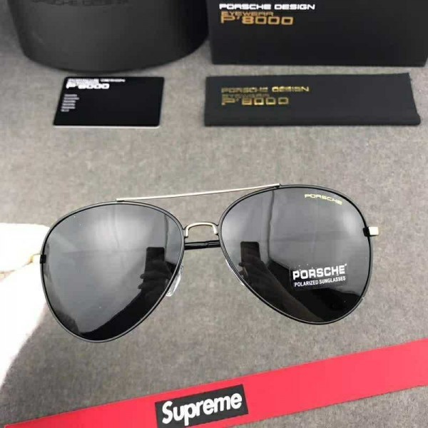 Mens Porsche White Design P8561 Sunglasses Polarized Black