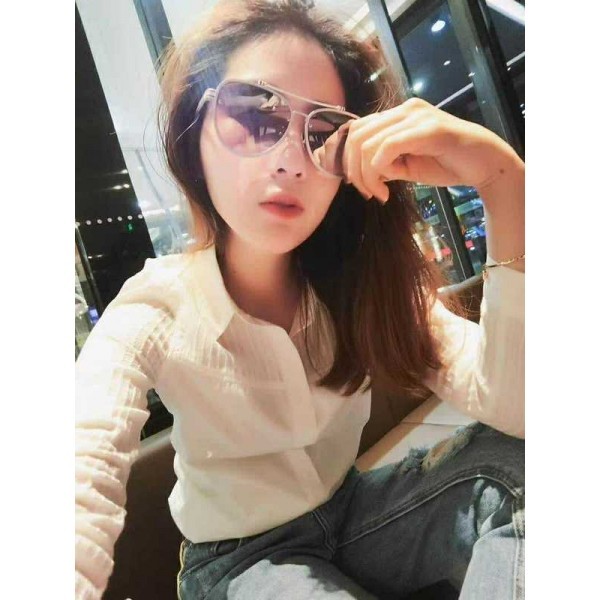 Thom Browne TB1005 Fashion Sunglasses Light Gray Lenses Silver Frame