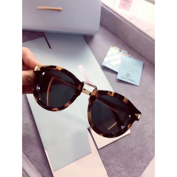 Karen Walker Harvest Polarized Eyewear Brown Havana Frame