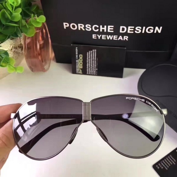 Mens Porsche Design P8480 Sunglasses Black Silver