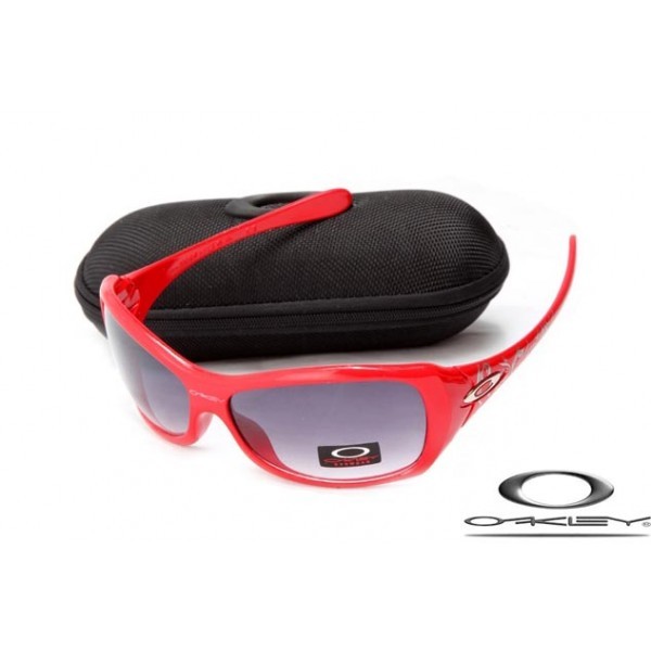 Oakley Necessity Women Sunglasses Polishing Red Frame Gray Lens OAKLEY20156444