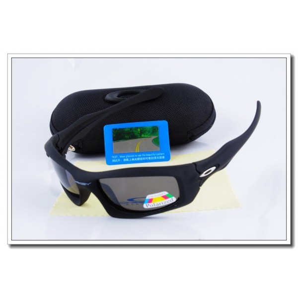 Cheap Oakley monster pup Polarized Sunglasses Black Frame Slate grey Iridium Lens Sale