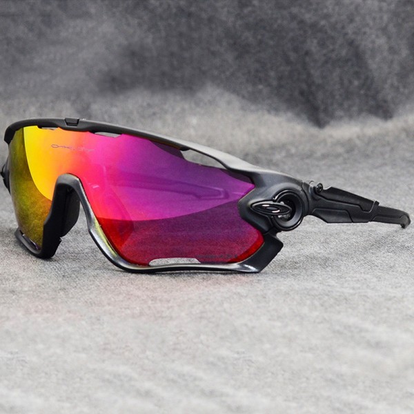 Oakley Sunglasses Jawbreaker Matt black Frame fire Iridium Lens black logo