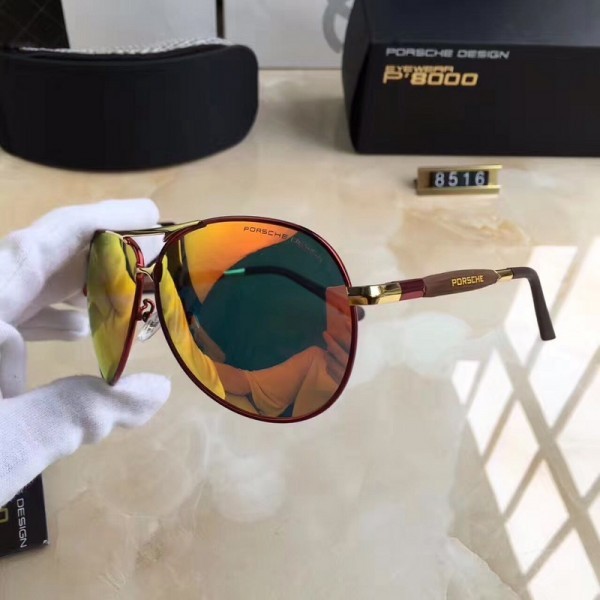 Mens Porsche Design Gold P8516 Sunglasses Orange