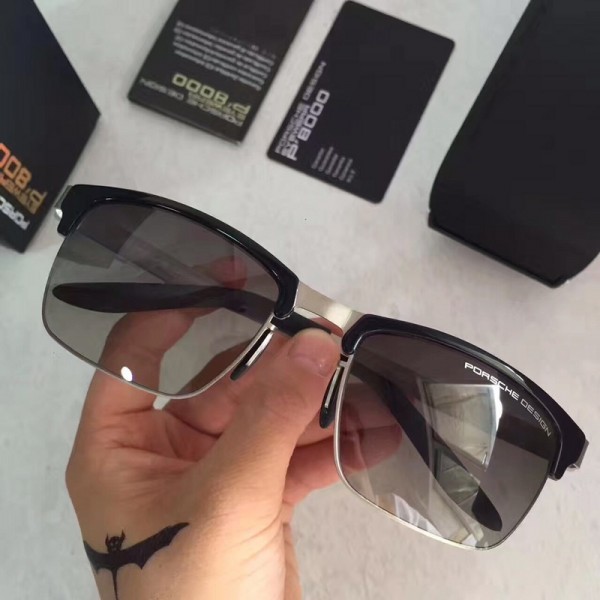 Men's Porsche Design Sunglasses Silver Black