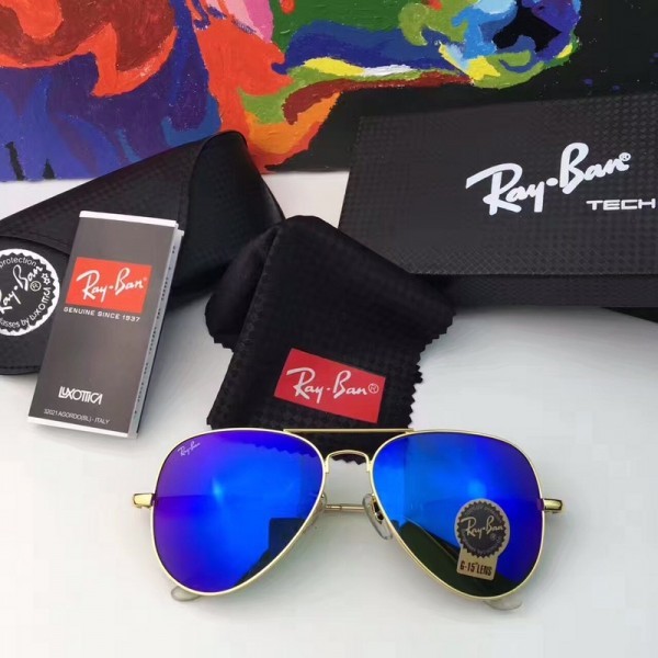 Ray Ban Aviator RB3517 Fashion Sunglasses Deep Blue