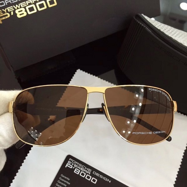 Porsche Design Gold Lens Sunglasses Brown