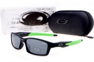 Oakley crosslink sunglasses matte black/island green/black iridium