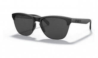 Oakley Frogskins Lite Sunglasses Matte Black Frame Grey Lens