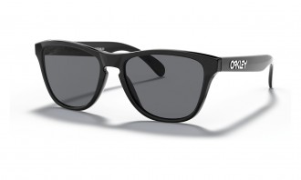 Oakley Frogskins Xs Youth Fit Sunglasses Polished Black Frame Grey Lens