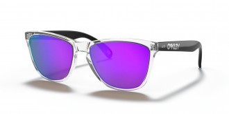 Oakley Frogskins Frogskins 35th Anniversary Low Bridge Fit sunglasses Polished Clear frame Prizm Violet lens