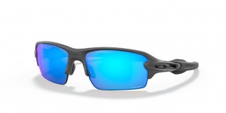 Oakley Flak 2.0 Low Bridge Fit sunglasses Steel frame Prizm Sapphire lens