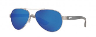Costa Ocearch Loreto Mens Sunglasses Ocearch Brushed Silver/Blue Mirror