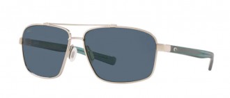 Costa Flagler Mens Sunglasses Brushed Silver/Gray