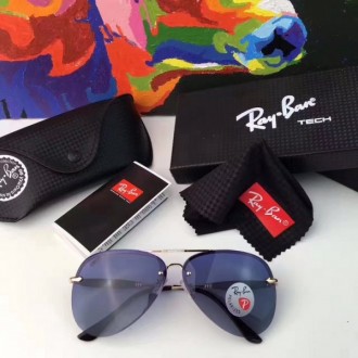 Ray Ban RB3515 Men's Women's Rimless Polarized Sunglasses Light Blue
