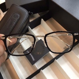 Chrome Hearts Small Square Eyewear Black Silver Frame
