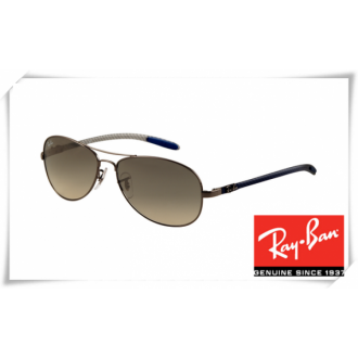 Ray Ban RB8301 Tech Sunglasses Gunmetal Frame Grey Gradient Lens
