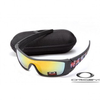 Oakley Batwolf Sunglasses Matte Black / Fire Yellow