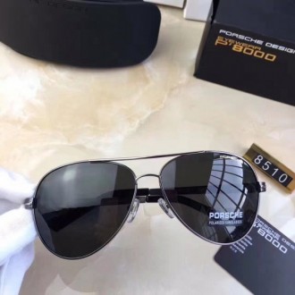 Porsche Design Silver P8510 Sunglasses Polarized Black