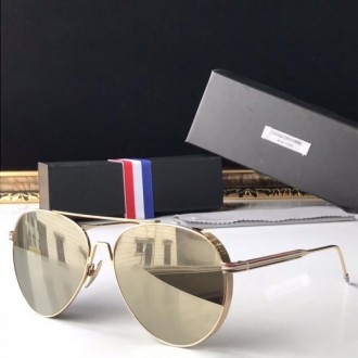 Thom Browne TB-126 Fashion Sunglasses Gold Frame
