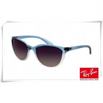 Ray Ban Erika RB4274 Sunglasses Blue Gradient Frame Grey Mirror Lens
