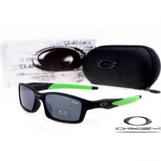 Oakley Crosslink Sunglasses Black Green / Grey