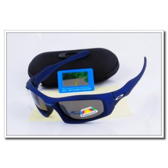 Cheap Oakley monster pup Polarized Sunglasses RoyalBlue Frame Slate grey Iridium Lens Sale