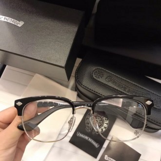 Chrome Hearts Square Eyewear Black Silver Frame
