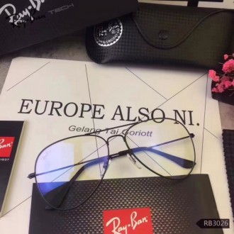 Men's Women's Ray Ban 83026 Sunglasses Black Lenses White Frame