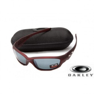  Oakley Straight Jacket Sunglasses Wine Red Frame Gray Lens OAKLEY201567212
