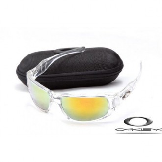 Cheap Oakley c six sunglasses Clear Frame Fire Yellow Lens for sale