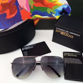 Mens Porsche Design Silver Lens P8812 Sunglasses Black