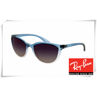 Ray Ban RB4167 Cats Sunglasses Light Blue Frame Blue Gradient Lens