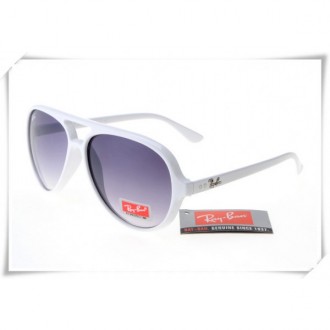 Ray Ban RB4125 Cats 5000 Sunglasses Polishing White Frame Grey Gradient Lens