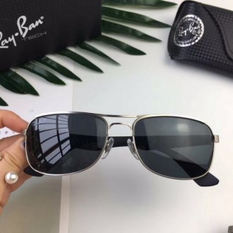 Men's Women's Ray Ban RB3524 Sunglasses Black Blue