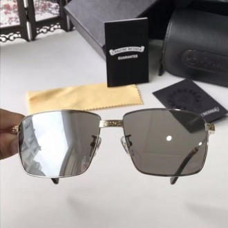Chrome Hearts Fashion Sunglasses H1025 Gray Lenses Silver Frame