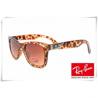Ray Ban RB2157K Ultra Wayfarer Sunglasses Leopard Frame Light Brown Gradient Lens