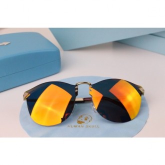 Karen Walker Fashion Sunglasses Rimless Orange Lenses