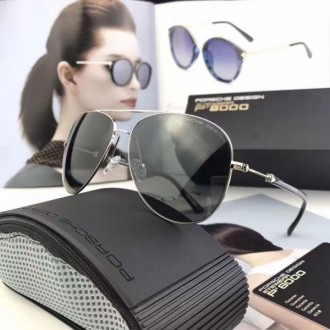 Porsche Design Silver Lens Eyewear Sunglasses Polarized Army Green