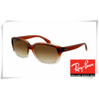 Ray Ban RB4161 Sunglasses Brown Gradient Frame Grey Gradient Lens