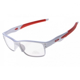 Oakley Crosslink Sunglasses White Red Frame Clear Lens