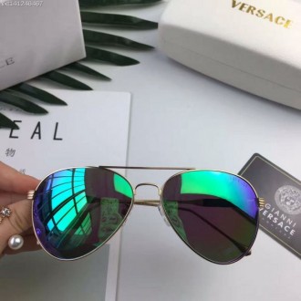 Men's Women's Versace Polarized Aviator Sunglasses Olive Green